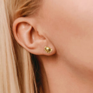Pierogi earrings II </br> gold plated silver